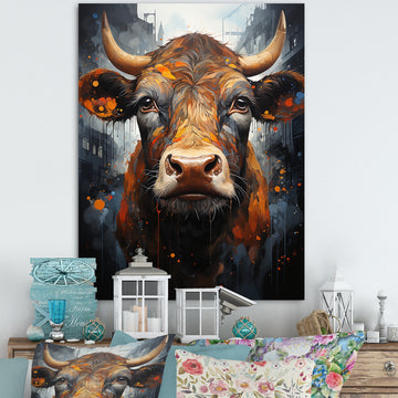 Liquid Fusion Cow Portrait - Cow Wall Decor